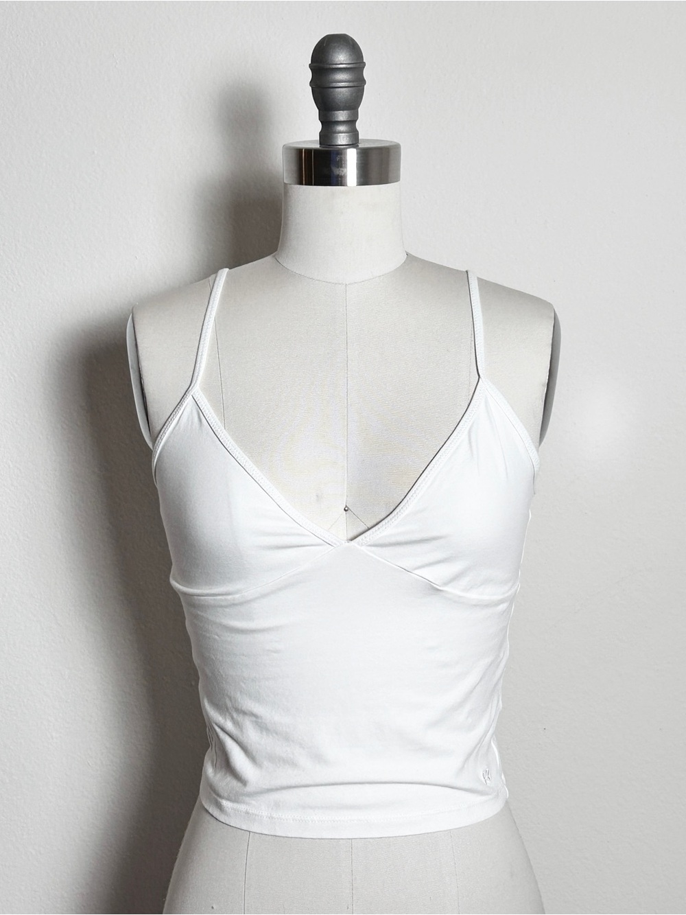 Aritzia Sunday Best White Cami Crop Tank Top Minimalist Stretch Cotton Basic S